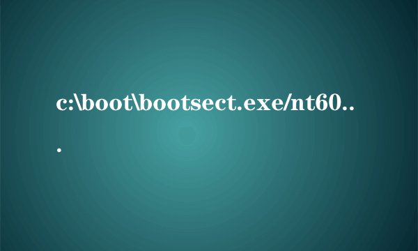 c:\boot\bootsect.exe/nt60 c: 目录名无效