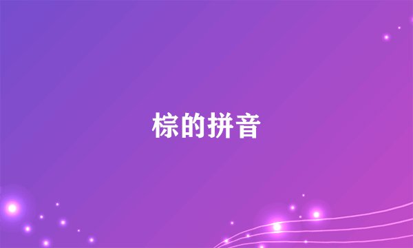 棕的拼音