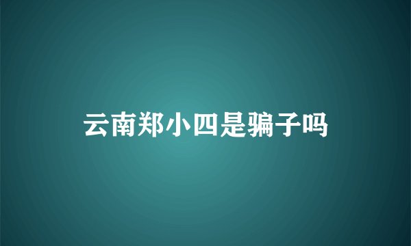 云南郑小四是骗子吗