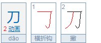 “刀”的笔顺是什么