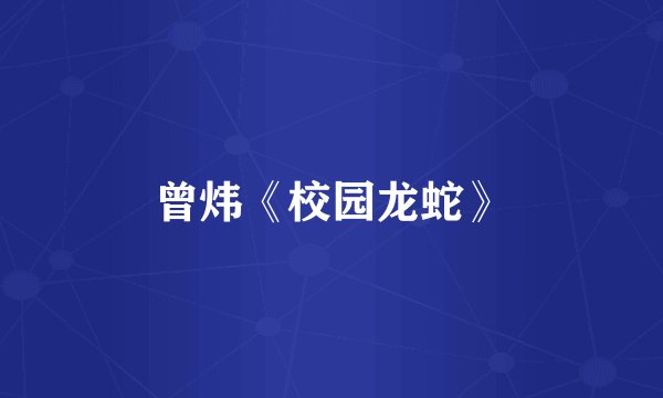 曾炜《校园龙蛇》