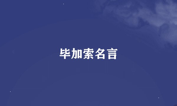 毕加索名言