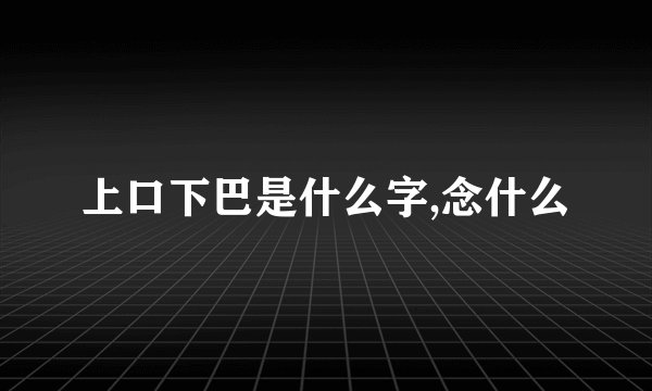 上口下巴是什么字,念什么