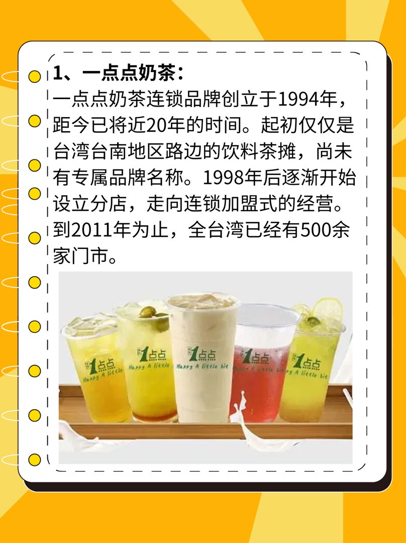 最新奶茶加盟排行榜