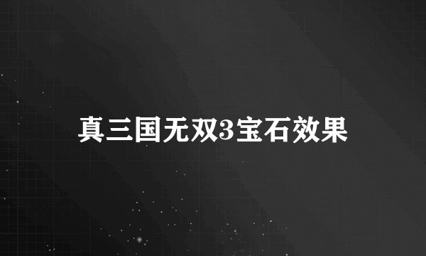 真三国无双3宝石效果