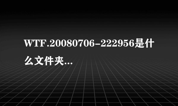 WTF.20080706-222956是什么文件夹 没见过～
