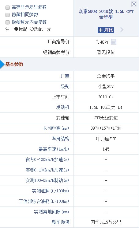 众泰5008这款车怎么样，要详细点的