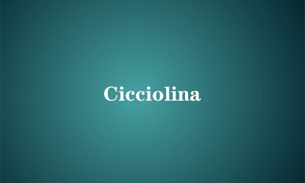 Cicciolina