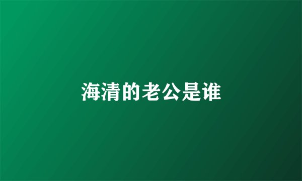海清的老公是谁