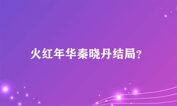 火红年华秦晓丹结局？