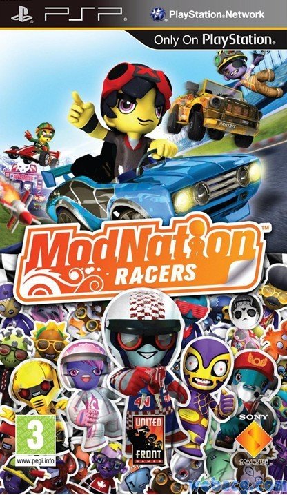 找一个psp一个卡通版赛车游戏