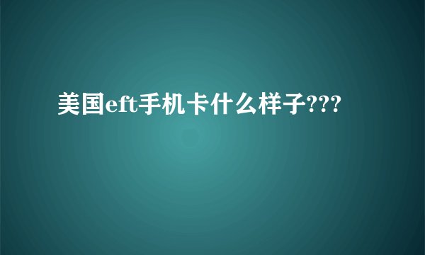 美国eft手机卡什么样子???