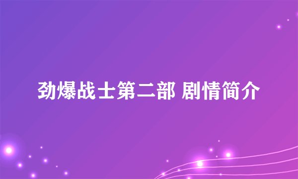 劲爆战士第二部 剧情简介