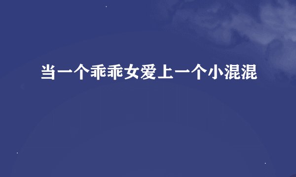 当一个乖乖女爱上一个小混混