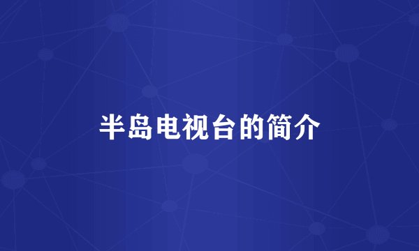 半岛电视台的简介