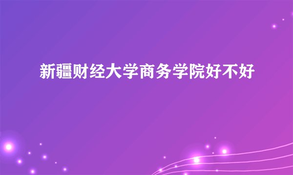 新疆财经大学商务学院好不好