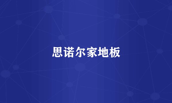 思诺尔家地板