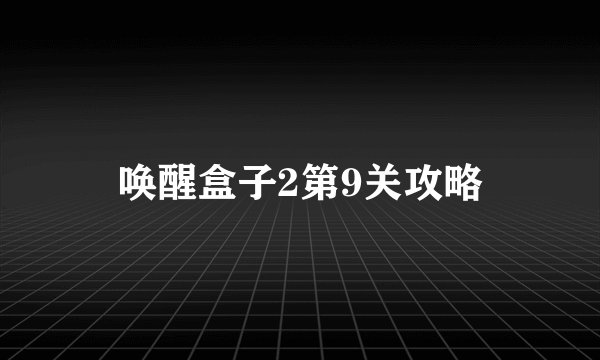 唤醒盒子2第9关攻略