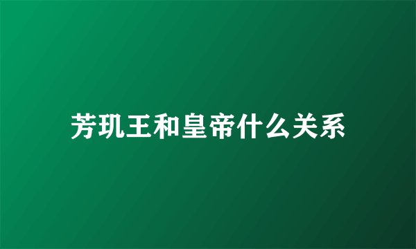 芳玑王和皇帝什么关系