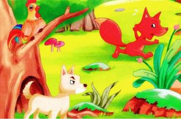 《伊索寓言》 中的狗公鸡和狐狸的全文和寓意