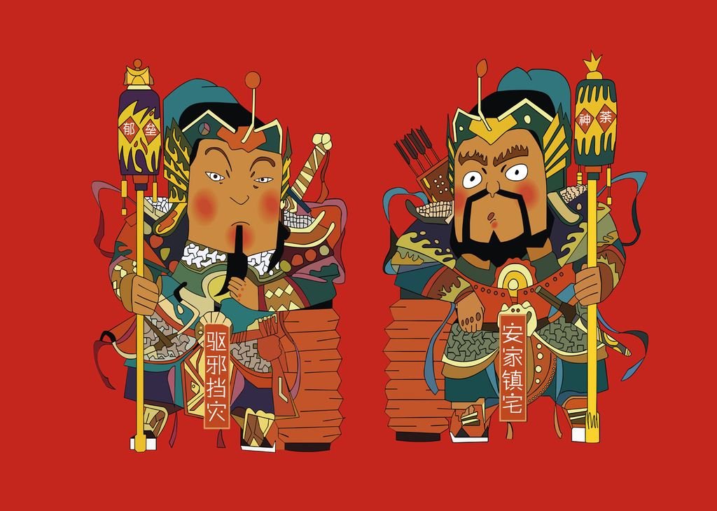 门神怎么贴