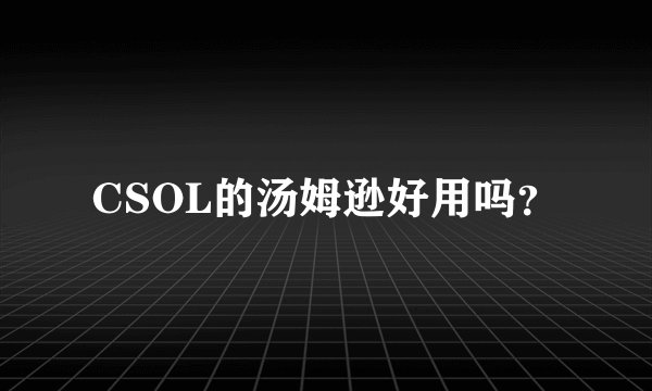 CSOL的汤姆逊好用吗？