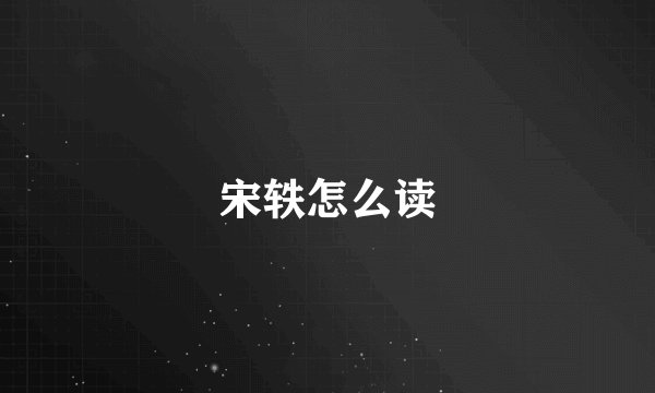 宋轶怎么读