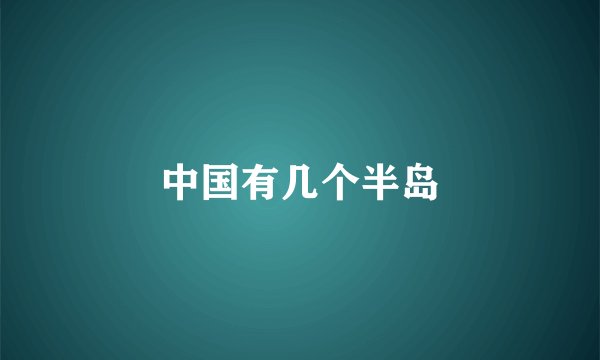 中国有几个半岛