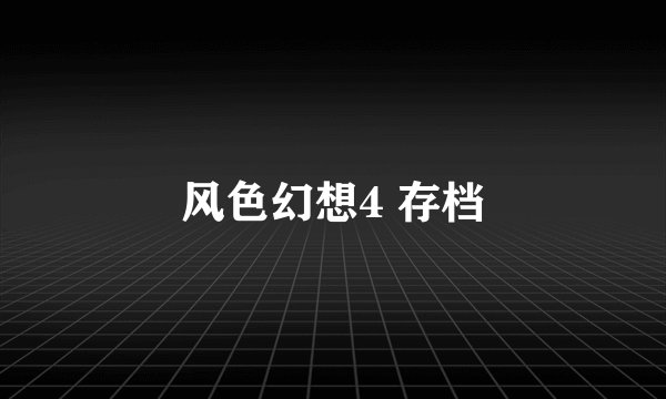 风色幻想4 存档