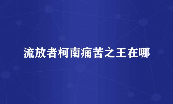流放者柯南痛苦之王在哪