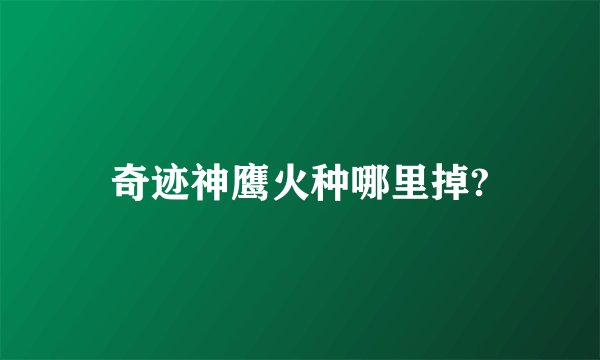 奇迹神鹰火种哪里掉?