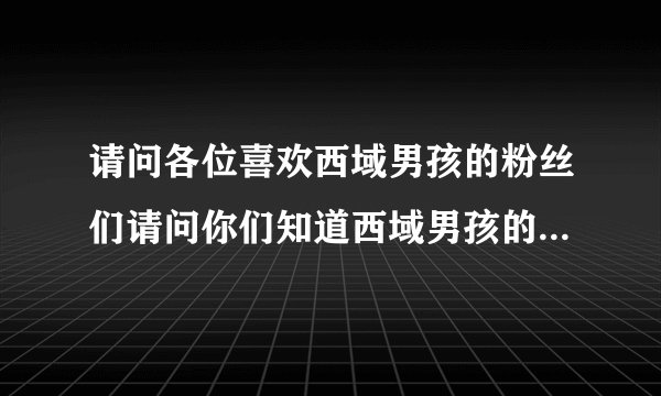 请问各位喜欢西域男孩的粉丝们请问你们知道西域男孩的各个成员的资料和出道前的资料吗？谢谢你们了