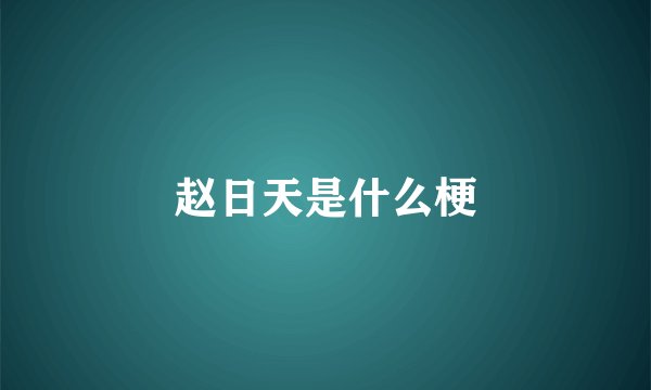 赵日天是什么梗