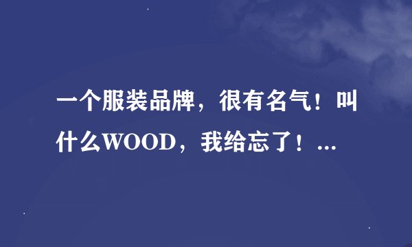 一个服装品牌，很有名气！叫什么WOOD，我给忘了！请大家想想，好像是J打头的！