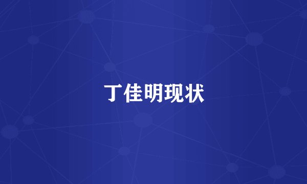 丁佳明现状