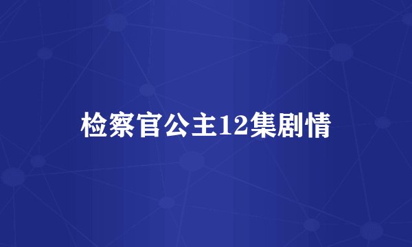 检察官公主12集剧情
