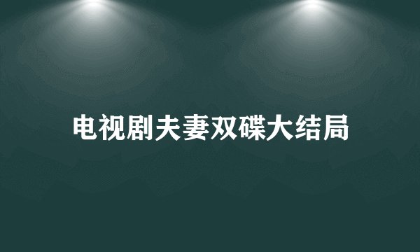 电视剧夫妻双碟大结局