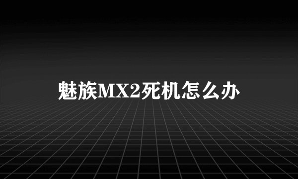 魅族MX2死机怎么办