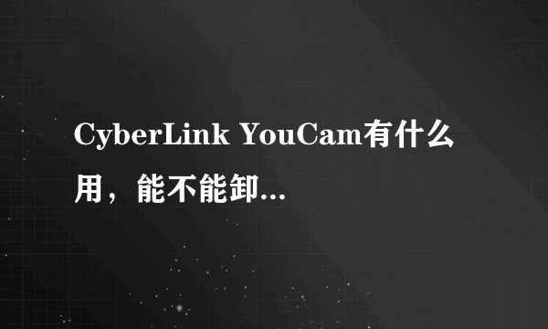 CyberLink YouCam有什么用，能不能卸载，卸载了对视频有没有影响？
