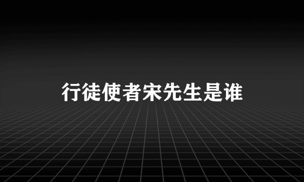 行徒使者宋先生是谁