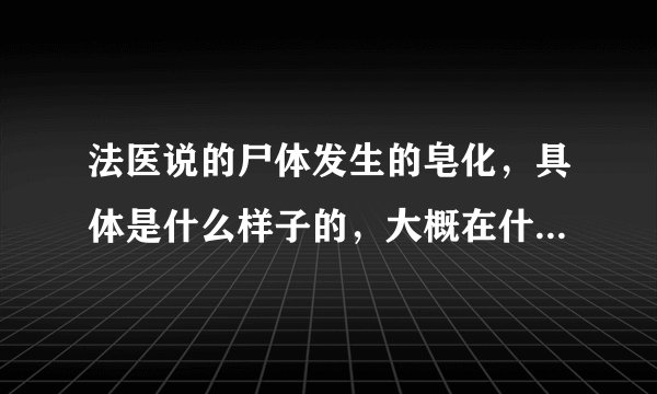 法医说的尸体发生的皂化，具体是什么样子的，大概在什么情况下发生呢？