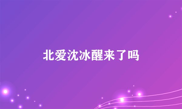 北爱沈冰醒来了吗