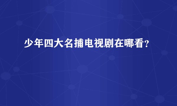 少年四大名捕电视剧在哪看？