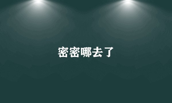 密密哪去了