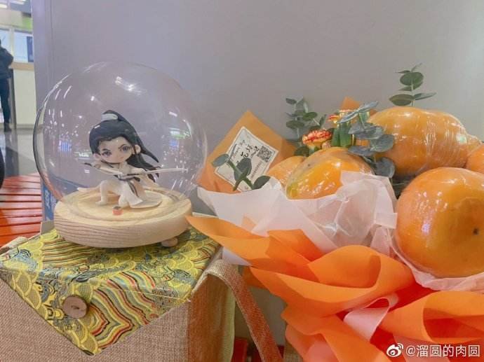 张若昀被粉丝送四斤重柿子花，他曾还收到过粉丝的哪些礼物？