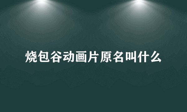 烧包谷动画片原名叫什么