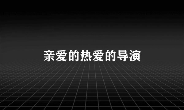 亲爱的热爱的导演