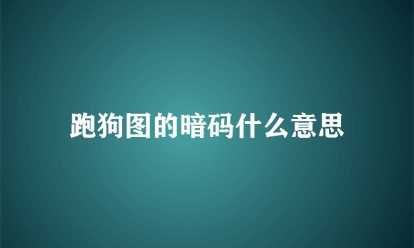 跑狗图的暗码什么意思