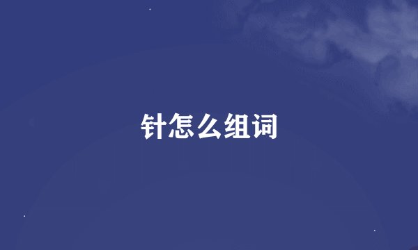 针怎么组词