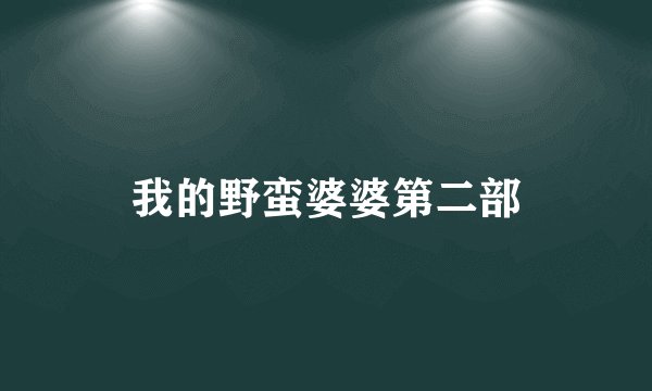 我的野蛮婆婆第二部